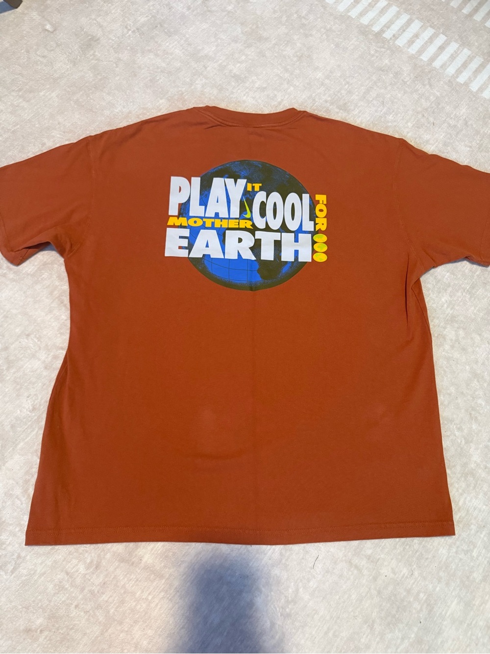 Nike Rust Orange Short-Sleeve 'Play It Cool For Mother Earth' Graphic Tee